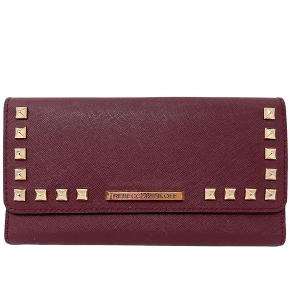 Rebecca Minkoff Leather Studded Wallet - Picture 1 of 13